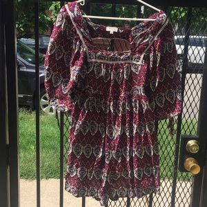 Umgee boho babydoll dress